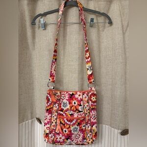 Vera Bradley Pink and Orange Floral Crossbody Bag